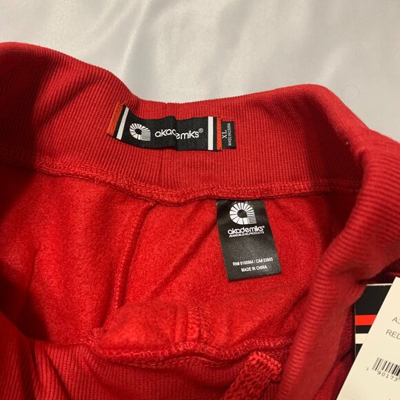 NWT. Akademiks Sweatpants. Red with Black Side Logo. Men. Size XL. - Picture 6 of 10